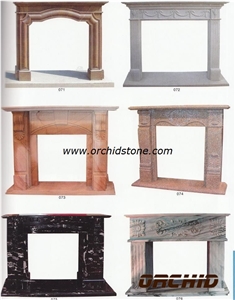 China Multicolor Marble Decorative Fireplace Mantel