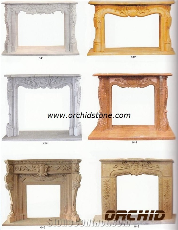 Decorative Hearth & Home Fireplace Maker, White Marble Fireplace