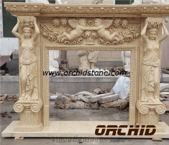 Decorative Natural Stone Hearth & Home Fireplace Maker