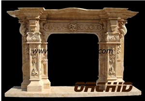 Decorative Natural Stone Hearth & Home Fireplace Mantel