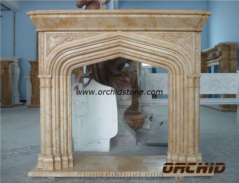 Decorative Natural Stone Hearth & Home Fireplace Mantel