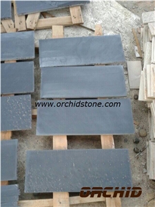 Honed Riven Black Slate Tiles & Slabs, China Black Slate