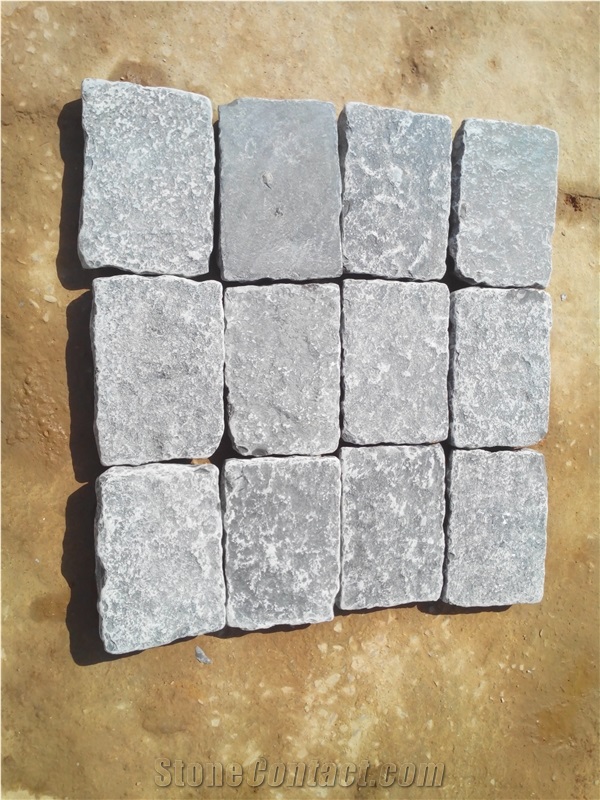 Limestone Black Haldia, Black Indian Limestone Cube Stone, Pavers