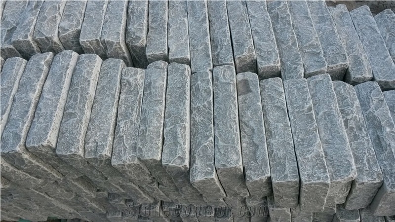 Limestone Cobbles Tandur Grey, Grey India Limestone Cube Stone & Pavers