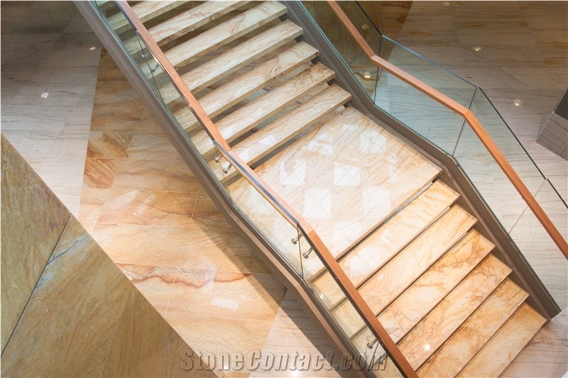 Golden Macaubas Quartzite Stairs & Steps,Brazil Yellow Quartzite Steps,Yellow Quartzite Stair Riser