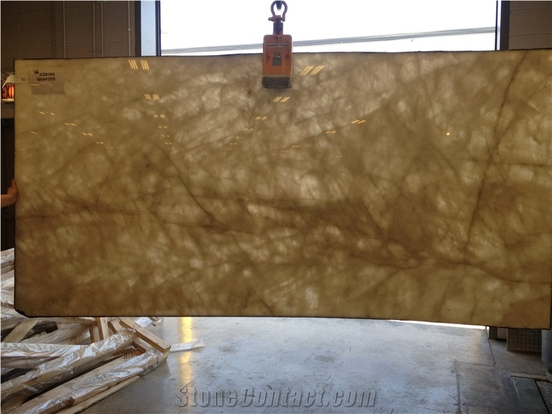 Iceberg Quartzite Slab,Brazil White Quartzite Tile for Countertop,Walling,Flooring