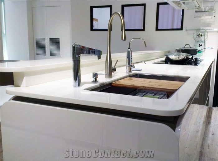 Beige Artificial Stone Kitchen Bar Top, Artificial Stone Countertop