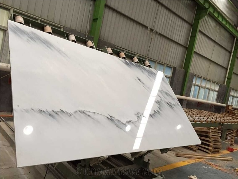 China Landscape White Marble Slabs & Tiles, White Marble Tiles Wall/Floor Covering