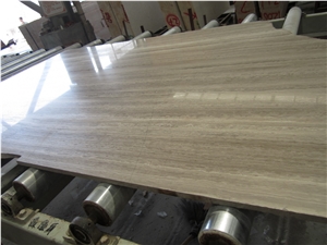 China Wooden White Marble Slabs & Tiles, Wooden Silver, Perlino Bianco, Serpeggiante White Wood Grain Tiles/Cut-To-Size, Top Polished Chenille White Marble from China, Wholesaler, Quarry Owner