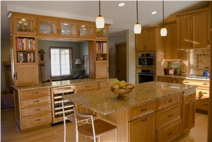 Gold Granite Kitchen Countertops, Gold Granite Kitchen Island Tops, Gold Granite Kitchen Worktops