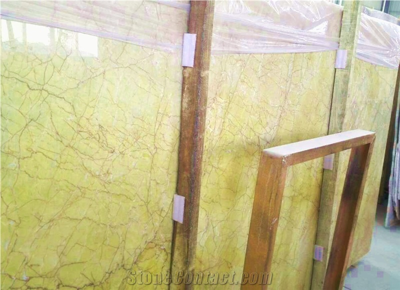 Golden Marble Slabs & Tiles, Iran Yellow Marble
