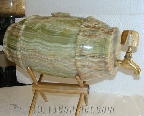 Green Onyx Beer Tank Kitchen Accessories,Chinese Handcrafts,Elegant Handicraft