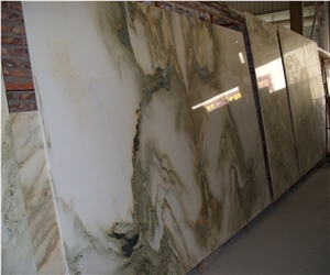 Landscape Painting Marble Slabs & Tiles,Polished Natural Landscape Green Marble Slabs,Polished Marble Wall Covering Tiles,Background Walling