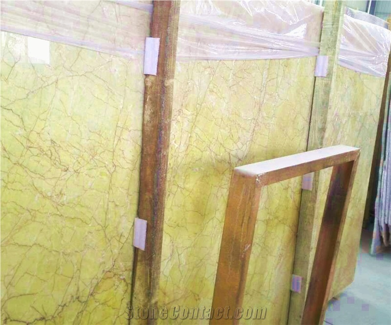 Lemon Gold Marble Floor Tiles & Slabs