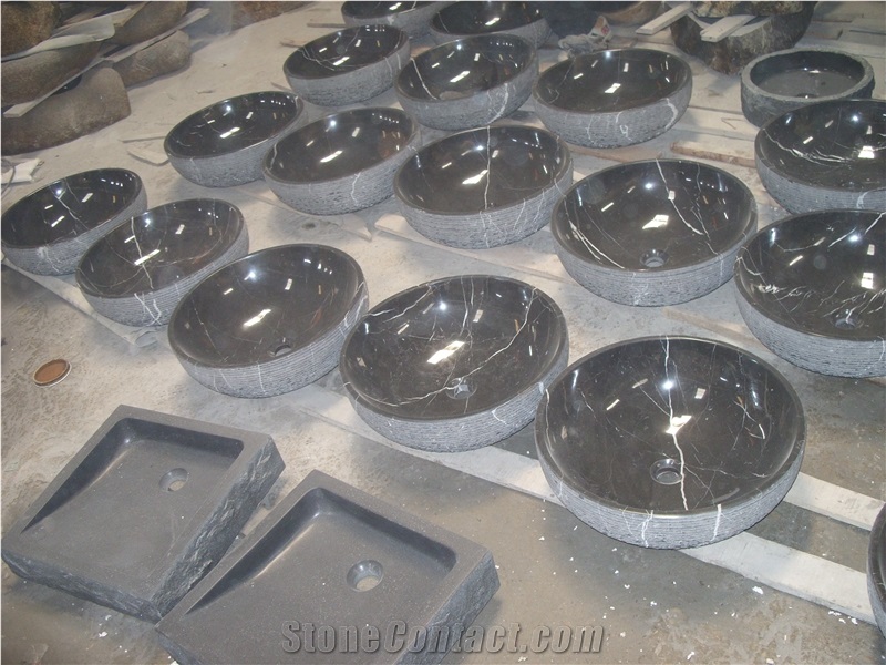 Polished Colorful Marble and Granite Basins,Round and Square Polished Sinks,China Handwork Basins