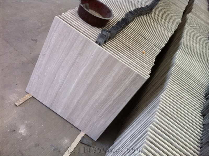 Polished White Wooden Marble,Chinese Original Marble Walling Tiles and Building Stones