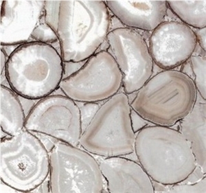 White Semiprecious Stone Slabs & Tiles,Agate Stone