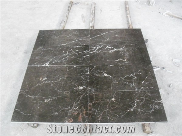 Cheap China Popular Dark Royal Brown Marble Polished Big Slabs & Tiles for Wall and Floor, Skirting, Natural Building Stone with White Line Pattern, Hotel, Villa, Shopping Mall Project Decoration