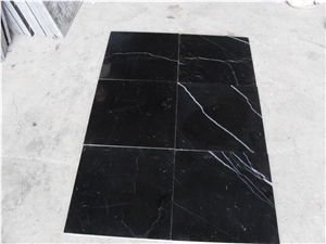 Chinese Nero Marquina Marble Tiles & Slabs