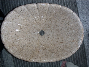 Popular China G682 Rusty Yellow, Sunset Gold Granite Sinks/Oval Wash Basins, Round Shape for Bathroom, Toilet, Competitive Prices Supply, Manufacturer, Natural Building Stone for Interior Decoration
