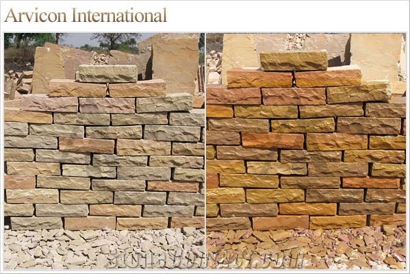 Desert Yellow Brown Wall Bricks