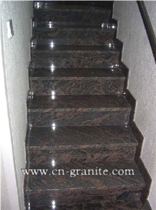 Brown Granite Stair & Step Riser,Stone Step Riser Manufacturer,Supplier,Granite Stair,Interior Paver