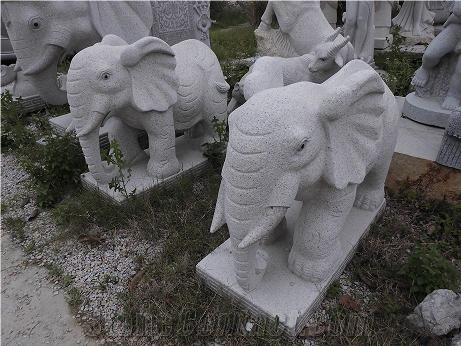 China Grey Granite Animal Elephant Statues,Factory,Stone Carving,Exterior Decoration,Wholesaler,Quarry Owner-Xiamen Songjia