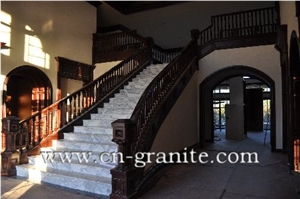 China Own Factory,White Marble Step Stair,Stone Stair for Interior