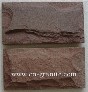 China Red Slate Wall Mushroom Stone,China Slate Wall,Slate Wall Flooring,Wall Wall Cladding,Wholesaler,Quarry Owner