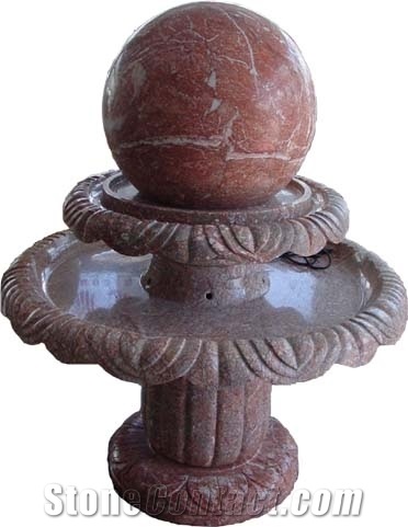 Fountain Ball, Fengshui Ball Fortune Ball, Red Granite Fountain,Garden Water Fountain,Red Stone Water Fountain, Polished Ball Fountain, Exterior Sculptured Fountain,Outdoor Sculptured Fountains
