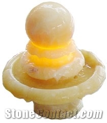 Fountain Ball Fengshui Ball Fortune Ball,Yellow Marble Fountain Ball