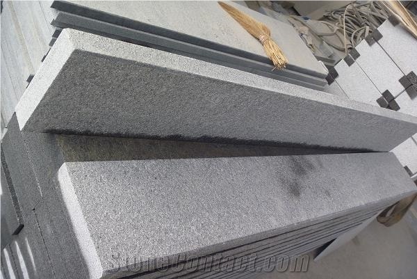G654 Granite Honed Steps & Risers, G654 Padang Black Granite Stairs & Steps