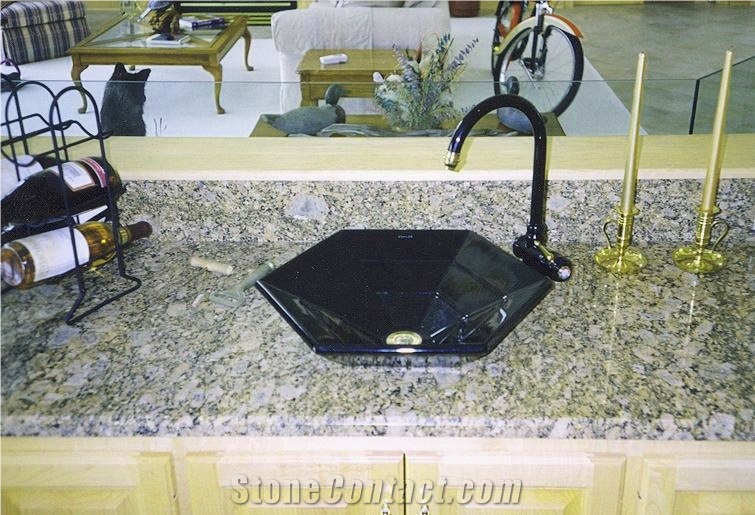 Giallo Napoleone Granite Counter Top,Napoleon Yellow Granite Bath Countertops