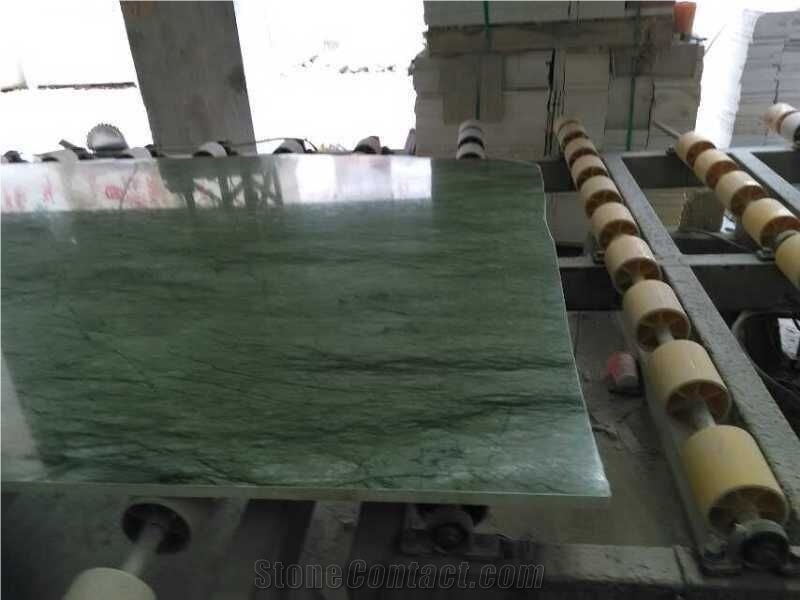 Hot Sale Bright Green Color Good Quality Polsihe Marble Cheap Price for Covering Tiles Slabs