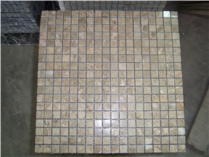 Hubei Cheap Price Polished Brown Marble Mosaic Pattern Tiles with High Quality