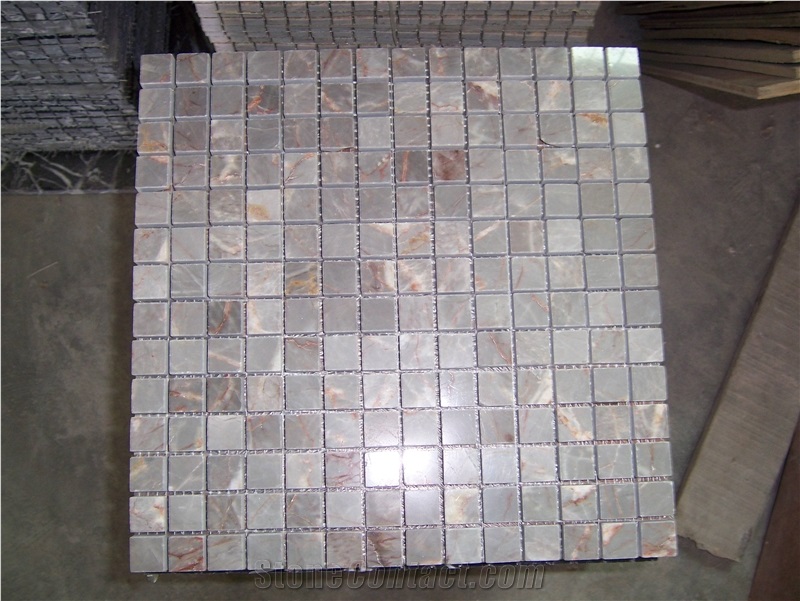 Hubei Multicolor Grey Marble Mosaic Tile for Interior Stone