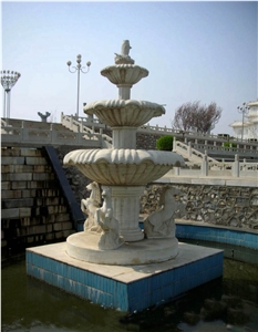 Hunan White Marble Sculptured Fountain, White Marble Fountains