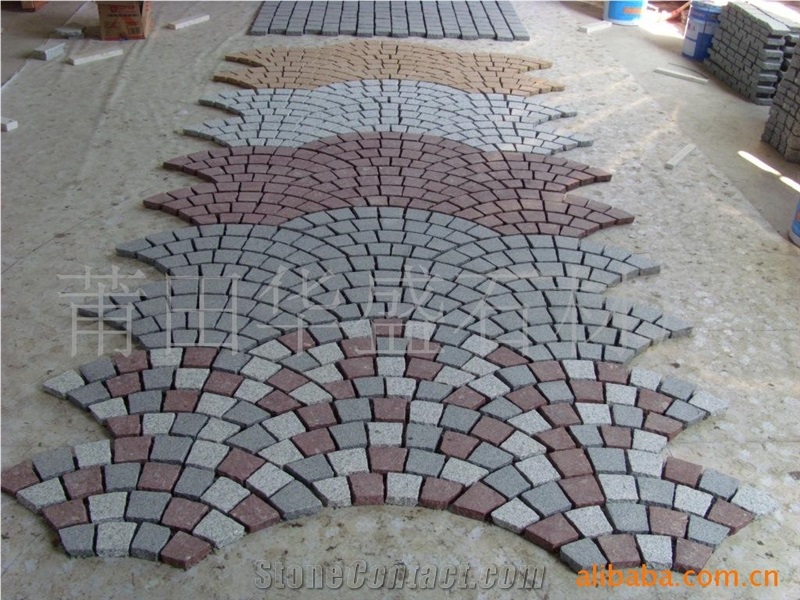 Landscaping Paving Stone Chinese Cheap Price Multicolor Cubic Stone Granite Floor Pavement