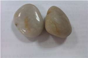Natural White Marble Polished Pebble Stone