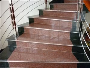 Nature Stone Chinese G635 Red Granite Polished Stair & Step with Cheap Price