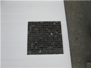 Polished Jin Xiang Yu Black Marble Mosaic,China Black Marble Wall Mosaic/Floor Mosaic
