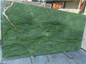 Unique Chinese Green Marble Polished Slabs with Cheap Price on Sales