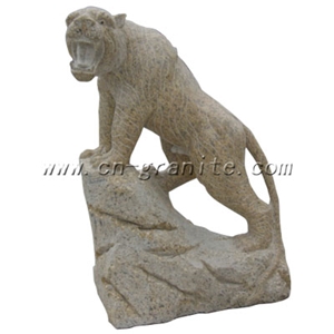 Vantage Leopard Animal Statues Sculpture Handcarfts as Gift with Cheap Price, Brown Granite Statues