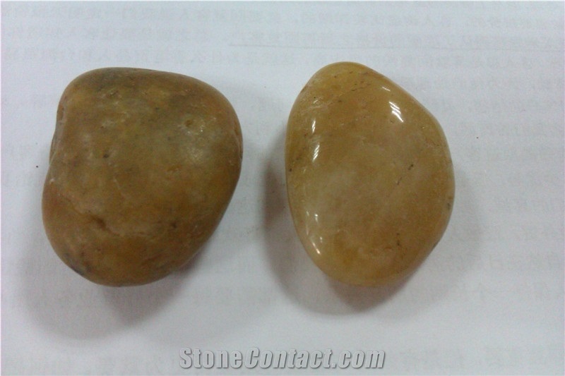Yellow Marble Pebble Stone, River Stone