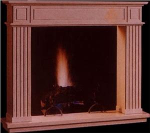 Agra Red Sandstone Fireplace