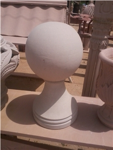 Dholpur Pink Sandstone Stone Ball Finials