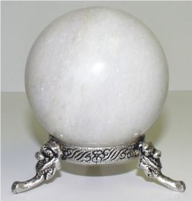 Makrana White Marble Stone Fortune Ball