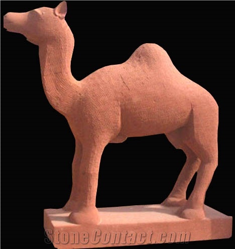 Stone Animal Statue, Agra Red Sandstone Sculpture & Statue