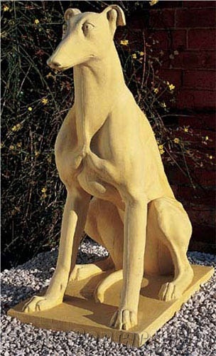 Stone Animal Statue, Teak Wood Sandstone Sculpture