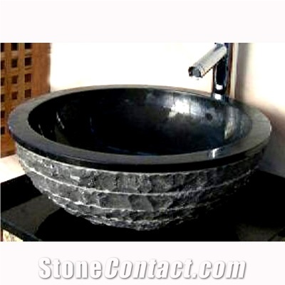 Stone Granite Sink, Jet Black Granite India Sinks & Basins